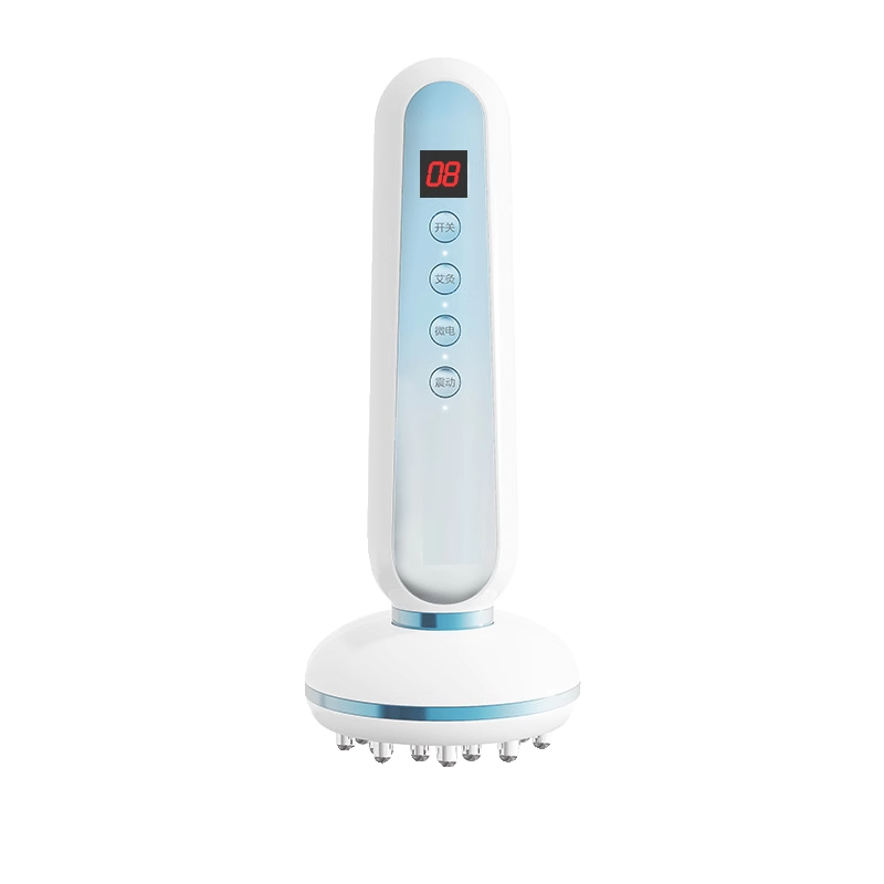 Newly upgraded electric warm moxibustion meridian brush scraping instrument Moxibustion belly rub instrument universal body