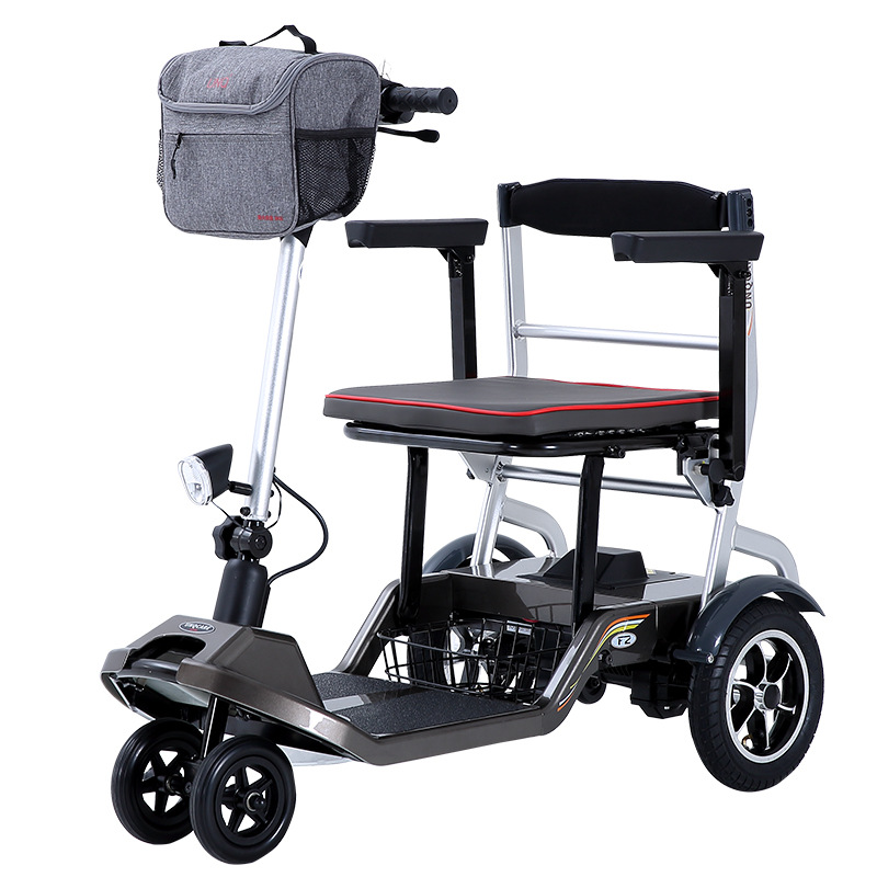 Jiakang shun leisure scooter for the elderly four-wheeled disabled electric scooter can be folded ultra-light portable moped